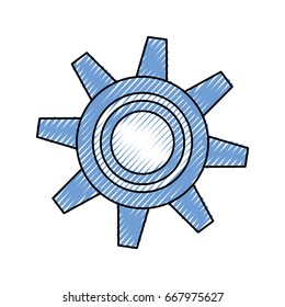 Gear machinery isolated