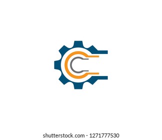 Gear machinery logo icon