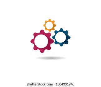 Gear machinery logo icon