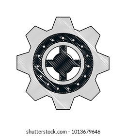 Gear machinery piece