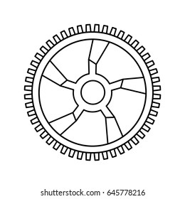 Gear machinery piece