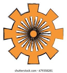 Gear machinery piece