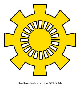 Gear machinery piece
