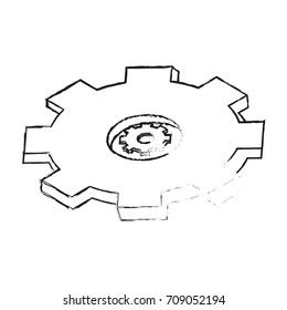 Gear machinery piece