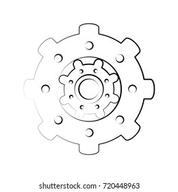 Gear machinery piece