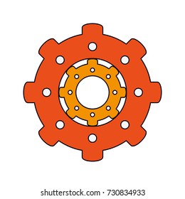 Gear machinery piece