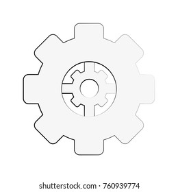 Gear machinery piece