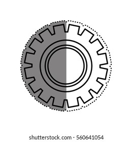 Gear machinery piece icon vector illustration graphic design