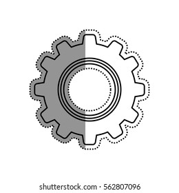 Gear machinery piece icon vector illustration graphic design
