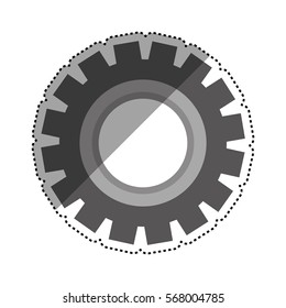 Gear machinery piece icon vector illustration graphic design