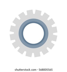 Gear machinery piece icon vector illustration graphic design