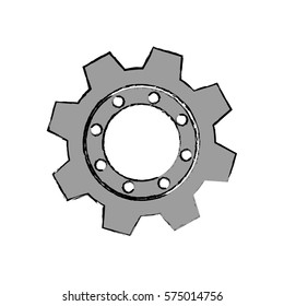 Gear machinery piece icon vector illustration graphic design