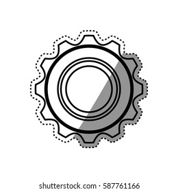 Gear machinery piece icon vector illustration graphic design