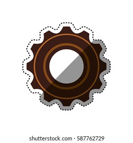 Gear machinery piece icon vector illustration graphic design
