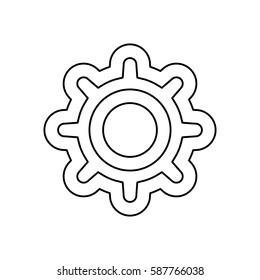 Gear machinery piece icon vector illustration graphic design