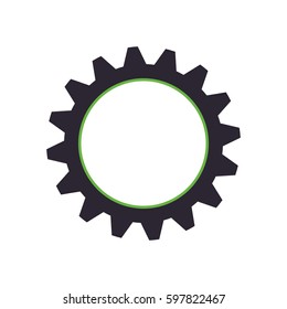 Gear machinery piece icon vector illustration graphic design