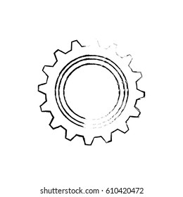 Gear machinery piece icon vector illustration graphic design