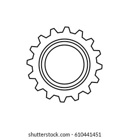 Gear machinery piece icon vector illustration graphic design