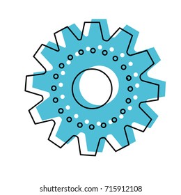 gear machinery silhouette in watercolor silhouette vector illustration