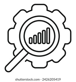 Gear management icon outline vector. Work team job. Increase work