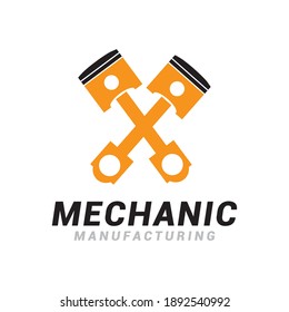 Gear Manufacturing service, industrial factory logo icon vector template.