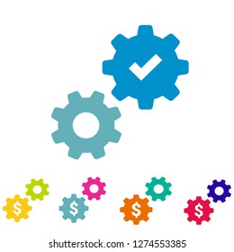 gear mark vector icon