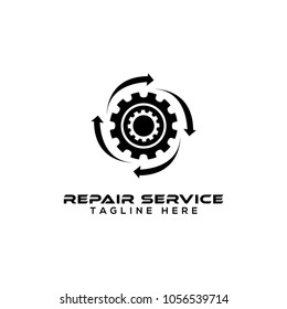 gear mechanic repair logo design