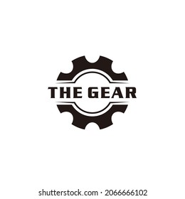 Gear mechanic service logo design vector icon template