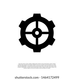 Gear Mechanic Silhouette icon Vector