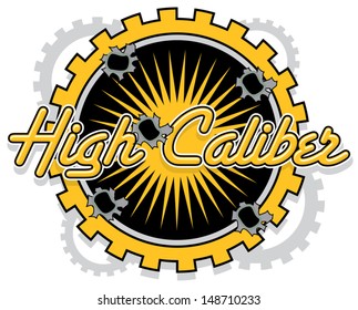 Gear mechanical high caliber logo