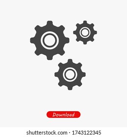 Gear mechanical icon vector eps 10