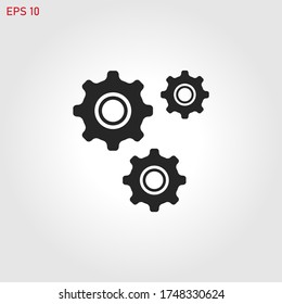 Icono mecánico del engranaje vectores 10