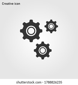 Gear mechanical icon vector eps 10