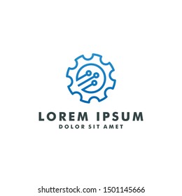 ilustración vectorial del diseño mecánico del logotipo