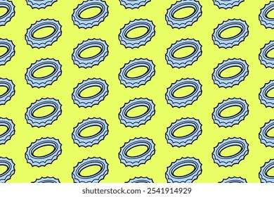 mécanisme d'engrenage forme 3d motif coloré sur fond vert. doodle jagged ring moteur objet symbole motif harmonieux arrière-plan. motif harmonieux de forme d'engrenage dentelé drôle pour décor et produit à usage commercial
