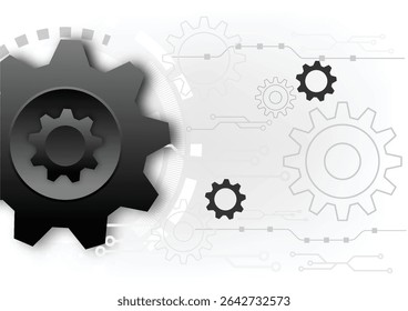 Gear mechanism, cog wheel abstract background. Concept of technology, industry, communication, equipment, teamwork, innovation, futuristic, machanism progress, factory development machinery, automate.