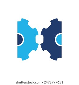 Zahnradmechanismus Farbige Ikone Vektorgrafik Design Gut für Web und mobiles App