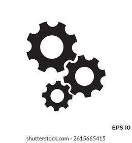 gear mechanism flat icon vector