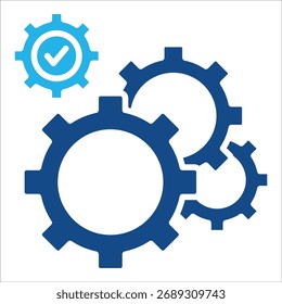 Elemento del icono del mecanismo del engranaje para el diseño