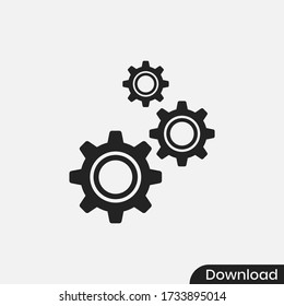 gear mechanism icon vector eps 10