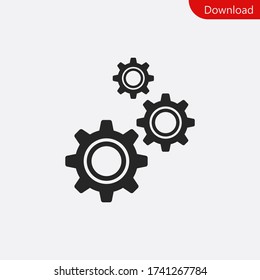 gear mechanism icon vector eps 10