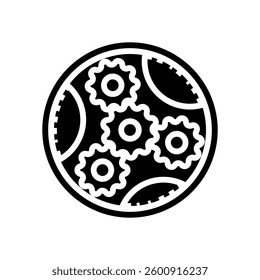 gear mechanism industry glyph icon vector. gear mechanism industry sign. isolated symbol illustration