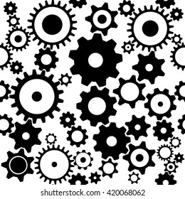 gear mechanism seamless abstract background pattern