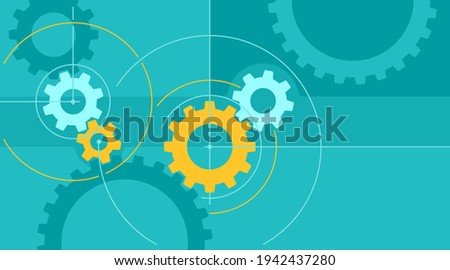 Gear mechanism techno background. Settings and Maintenance symbol for website, logo and mobile apps. Vector illustration