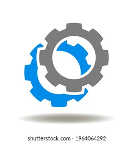Gear mechanism vector illustration. Cog wheels symbol.