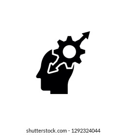 gear in mind icon. Element of human thinking set icon. Premium quality graphic design icon. Signs and symbols collection icon for websites, web design, mobile app