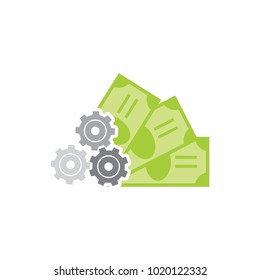 Gear Money Logo Icon Design