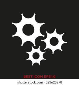 gear, motion vector icon, eps10