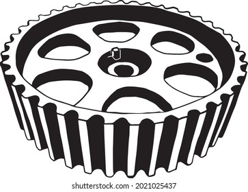gear motor on white background
