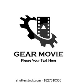 Gear movie logo template illustration